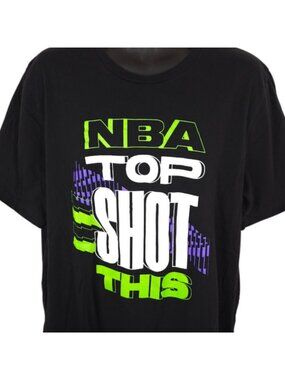 NBA Top Shot T Shirt Mens Size 2XL Black This Summer Basketball Online